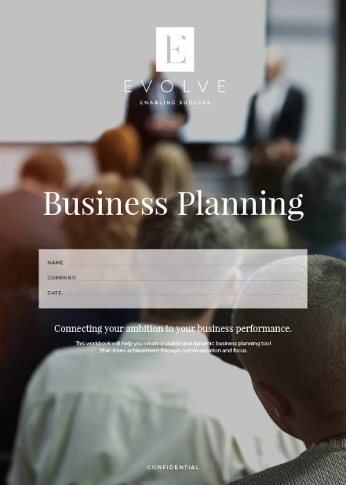 This is a business planning workbook part of the coaching programme delivered by Evolve Member