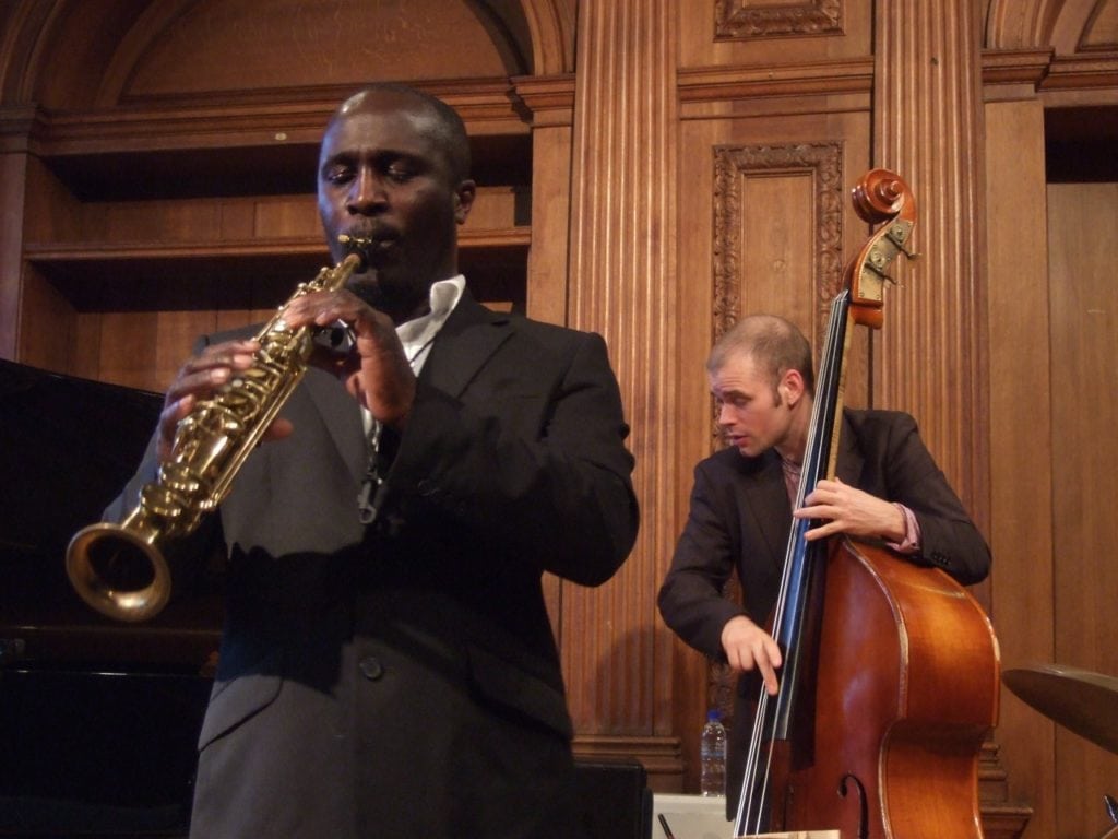 Tony Kofi playing the saxophone